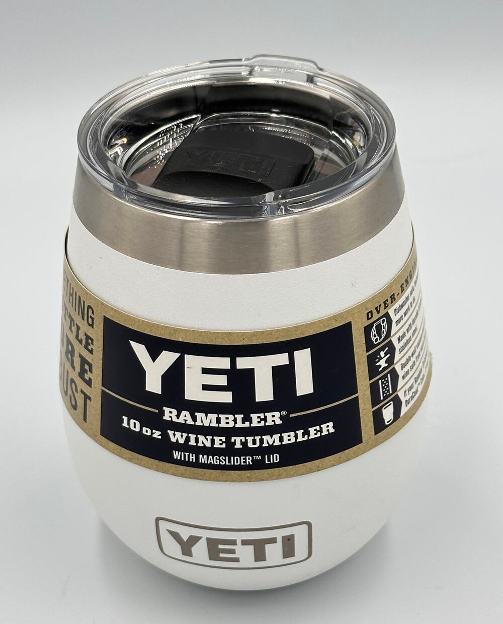 YETI Rambler 10 oz Insulated Wine Tumbler with MagSlider Lid in White